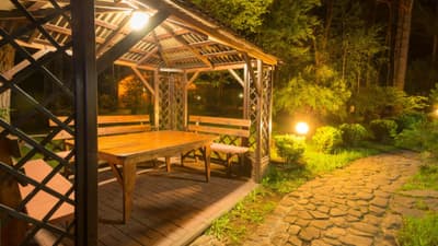 garden lights installation